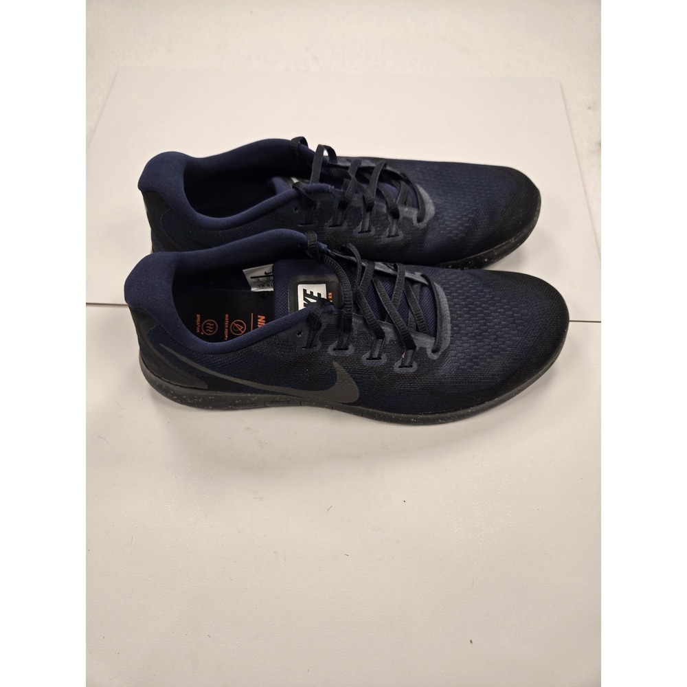 Nike Free RN Shield Mens 12 Navy Black Running Shoes Excellent AA3760-001 - Picture 4 of 7